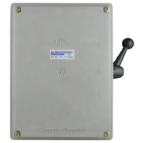 Рубильник Аско-Укрем QS5-100P/4 A0100010012 1-0-2 на 100А - фото №2