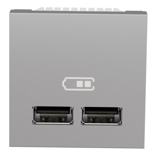 Двойная USB розетка Schneider Electric NU341830 2.1А 2М (алюминий) - фото №6