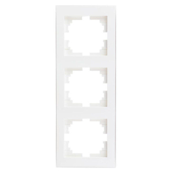 Потрійна вертикальна рамка Lezard Rain (703-0202-153) з боковою вставкою (біла)