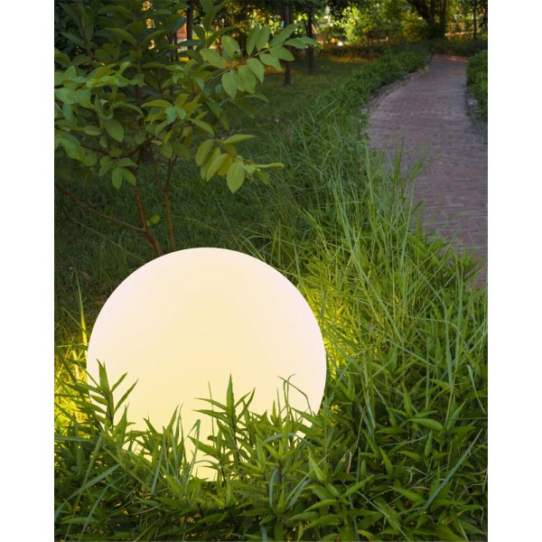 Вуличний світильник на сонячній батареї куля Goldlux 311368 Kula Led 3000K + RGB IP65 Білий - фото №1