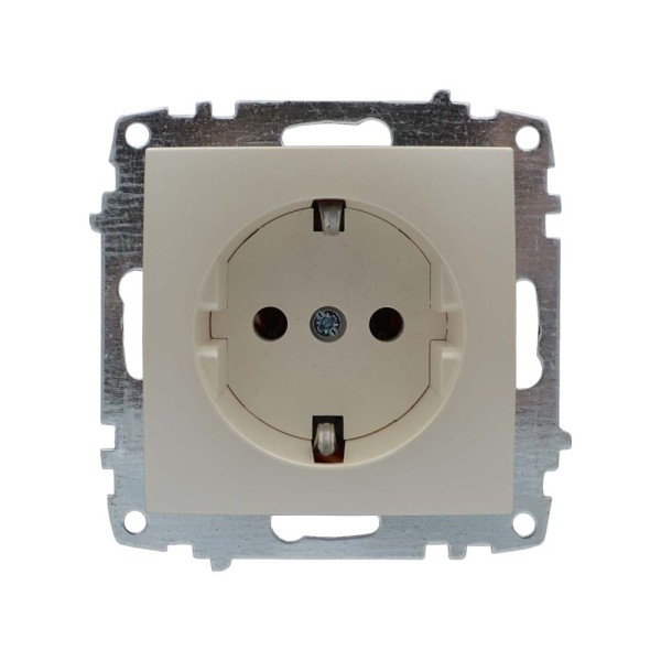 Розетка ELBI ZENA Silverline жемчужина 1-я с заземлением без рамки ( 609-012500-217 )