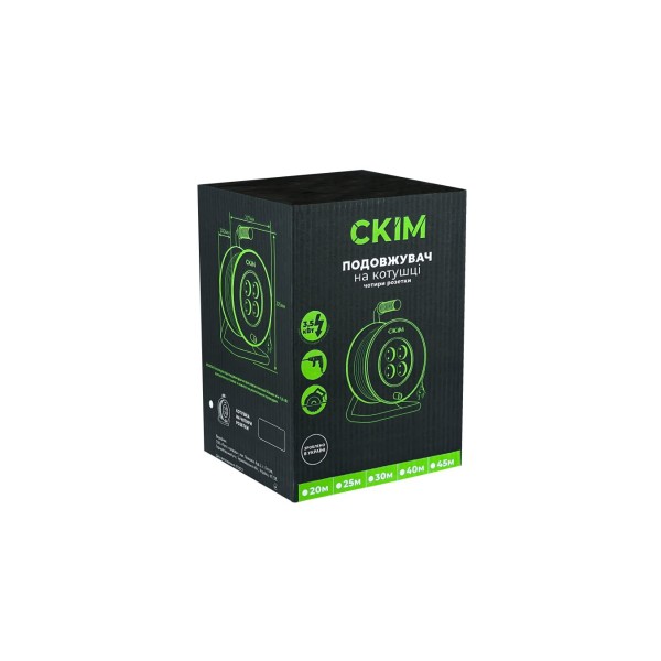 Подовжувач бобинний 4 г 30 м 2х1,5мм2 СКІМ ( С0201003 ) - фото №1