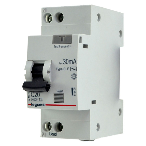 Дифференциальный автомат Legrand (419400) RX³ 1P+N C 20A 30мA AC