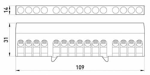 Нулевая шина E.Next e.bsi.pro.1.15 на DIN-рейке зеленая (p0650016) - фото №4