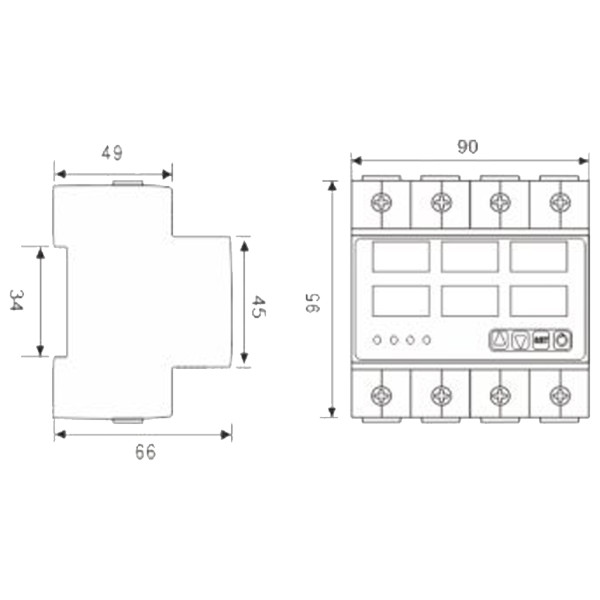 Реле контролю фаз та струму TOSUNlux TDP2-3 63А 3NO 380В (6931934214321) - фото №1
