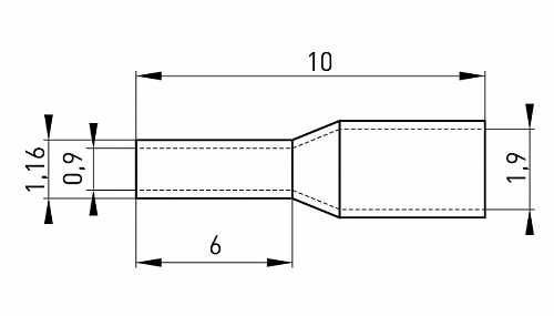 Втулочный наконечник E.Next e.terminal.stand.e0306.red 0.25 кв.мм красный (s3036059) - фото №2