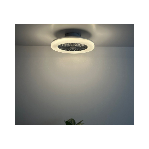 Люстра с вентилятором, светильник потолочный с пультом Goldlux 325792 Libya Led max 1x48W 3000K-6500K 5300Lm IP20 WH - фото №2