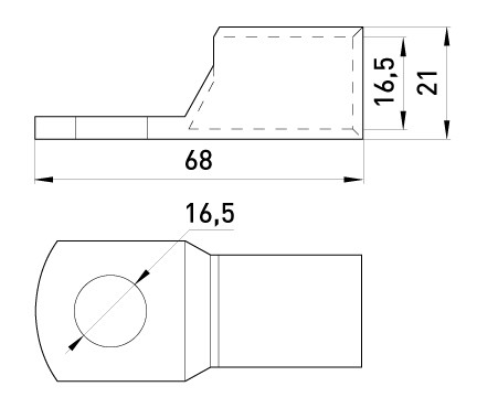 Медный кабельный наконечник E.Next е.end.stand.sc.150 (s040009) - фото №1