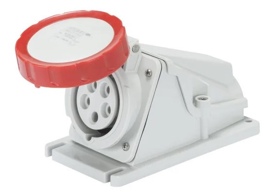 Стационарный разъем 90° GEWISS IP67 3P+E 32A 400В (GW62515)