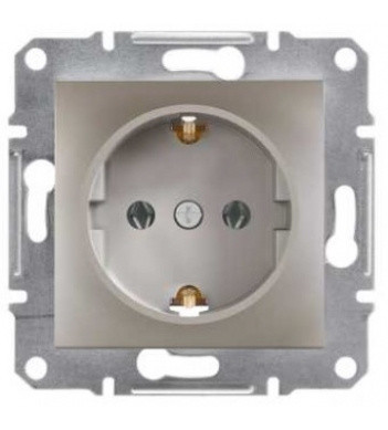 Розетка одинарная без рамки бронза Asfora, EPH2900169