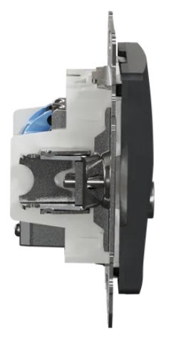 Кінцева TV-розетка Schneider Electric Sedna Design & Elements + RJ45 кат. 6 UTP чорна SDD114469T - фото №2