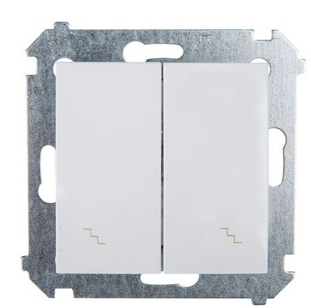 Двойной проходной выключатель Kontakt Simon Simon 54 Premium DW6/2.01/11 (белый)