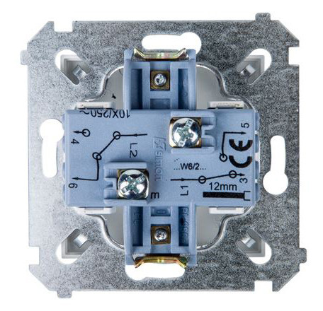 Двойной проходной выключатель Kontakt Simon Simon 54 Premium DW6/2.01/11 (белый) - фото №1