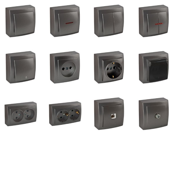 Розетка Nilson Themis антрацит комп'ютерна CAT5e RJ45 ( 26161044 ) - фото №4