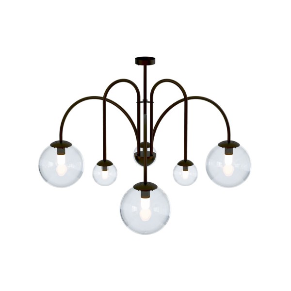 Люстра Pikart 38399-4 Celesta E27+G9 6x60W IP20 коричнева - фото №1