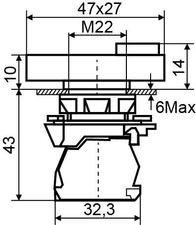 Двойная кнопка Аско-Укрем TB5-AL8425 IP40 «Старт/Стоп» (A0140010170) - фото №5