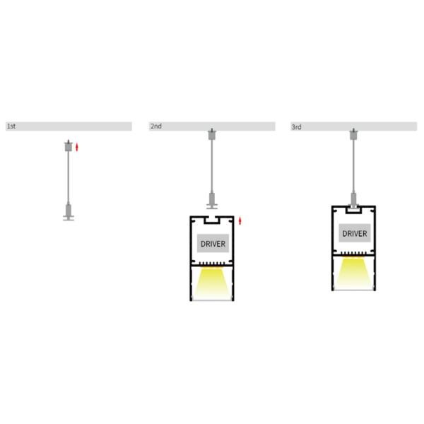 LED-профіль MLG підвісний LP35671 з розсіювачем, 2 метра - фото №3