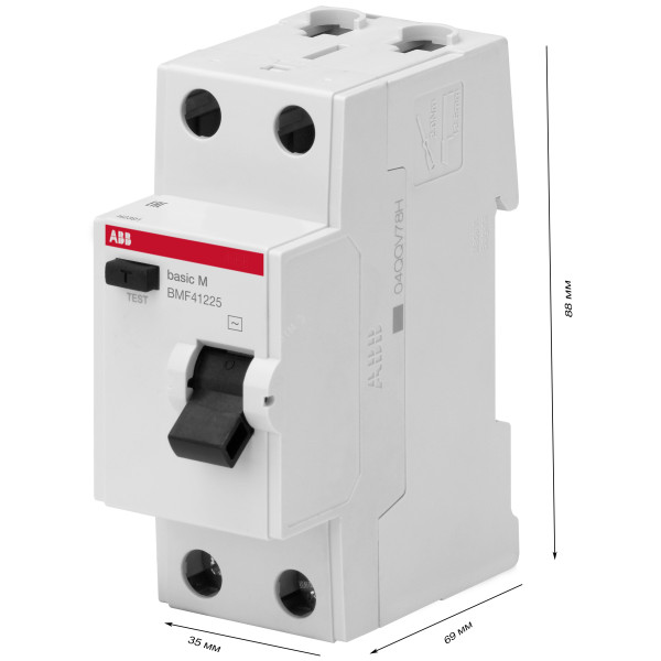 УЗО ABB BASIC M 1Р+N 40А 4.5кА - фото №1