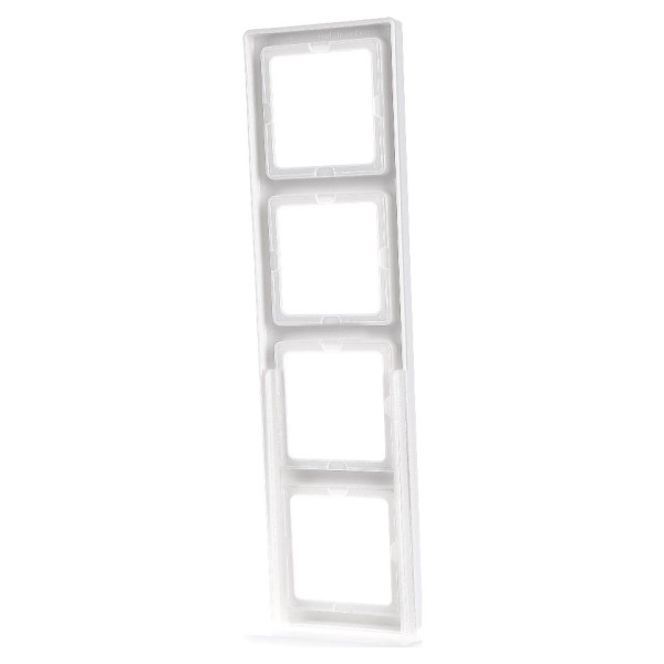 Рамка 4-местная полярная белизна Berker Q.1 - фото №4