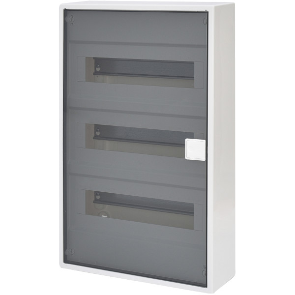 Трирядний зовнішній електрощиток ETI 001100242 ACT 36 PT 36+6 з прозорими дверцятами - фото №1