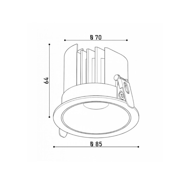 Точковий світильник Kloodi KD-RORRY85 12W CCT BK LED 3000K/4000K/6000K 960Lm IP20 чорний - фото №3