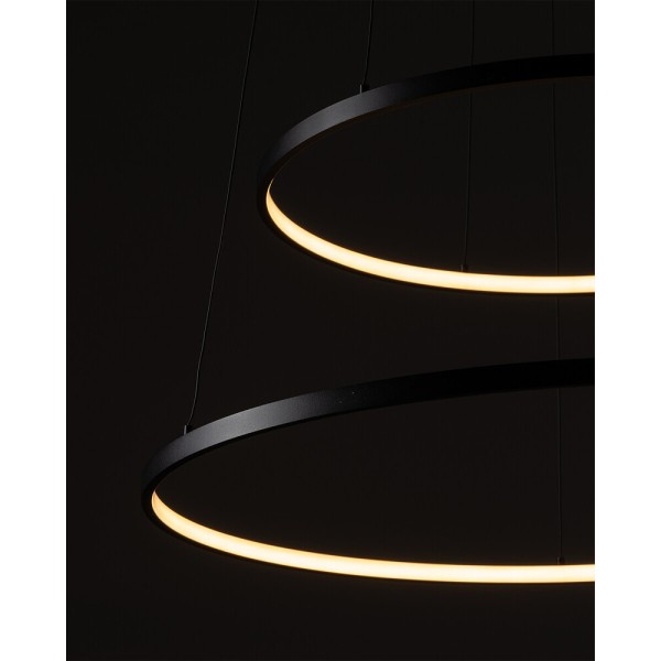 Люстра Nowodvorski Circolo Power 11647 LED 2x67W 3000K 3100Lm IP20 чорна - фото №2