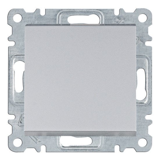 Универсальный выключатель Hager WL0022 Lumina 10АХ/230В (серебристый)