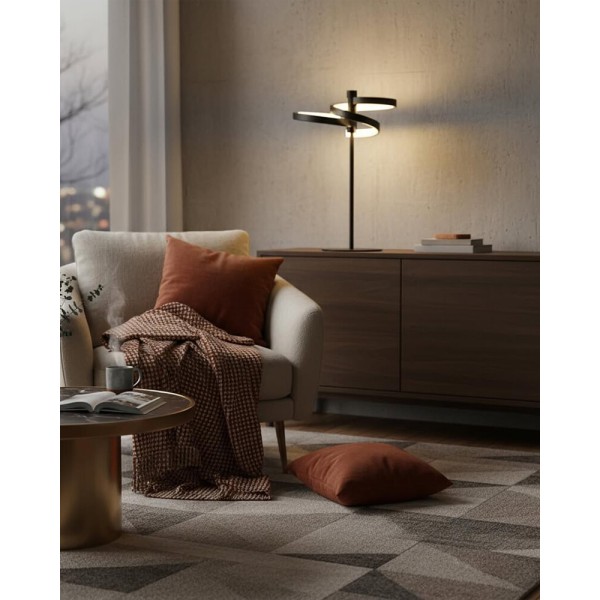 Настольная лампа Goldlux 335999 Ribbon LED 1x12W 4000K 1700Lm IP20 черная - фото №1