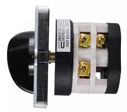 Пакетный переключатель Аско-Укрем ПКП Е9 2.823 A0110010011 (1-0 3 полюса) - фото №1