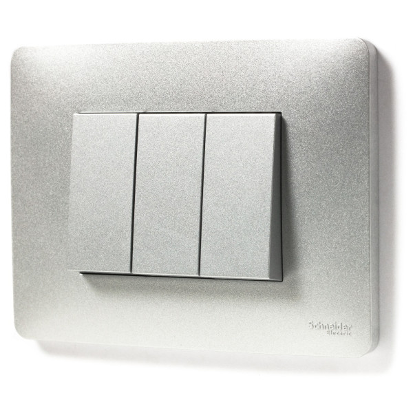 Одноклавішний вимикач Schneider Electric NU310130 (схема 1) 10А 1М (алюміній) - фото №1