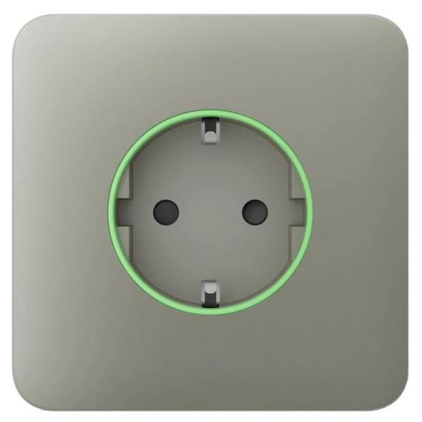 Центральна панель розумної розетки Ajax 60026.164.OL SoloCover Smart для OutletCore оливкова (38799)