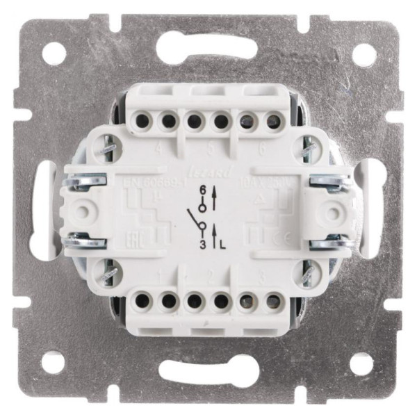 Вимикач Lezard Rain (703-3088-100) (перлово-білий перламутр) - фото №2