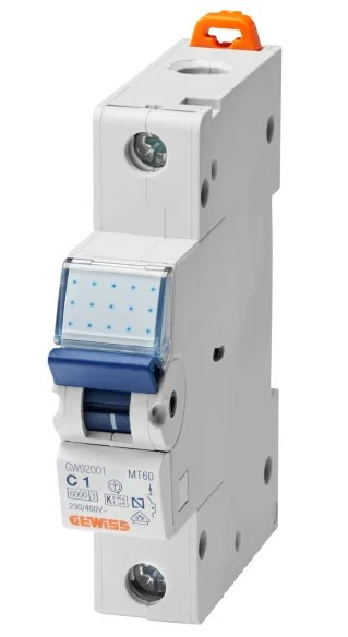 Автоматический выключатель GEWISS 1P C 1А 6кА (GW92001)