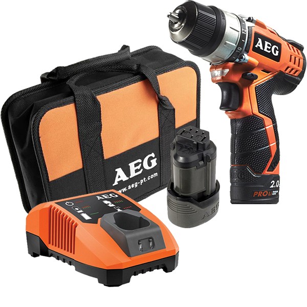 Акумуляторний шуруповерт AEG 4935448465 12В із сумкою - фото №1