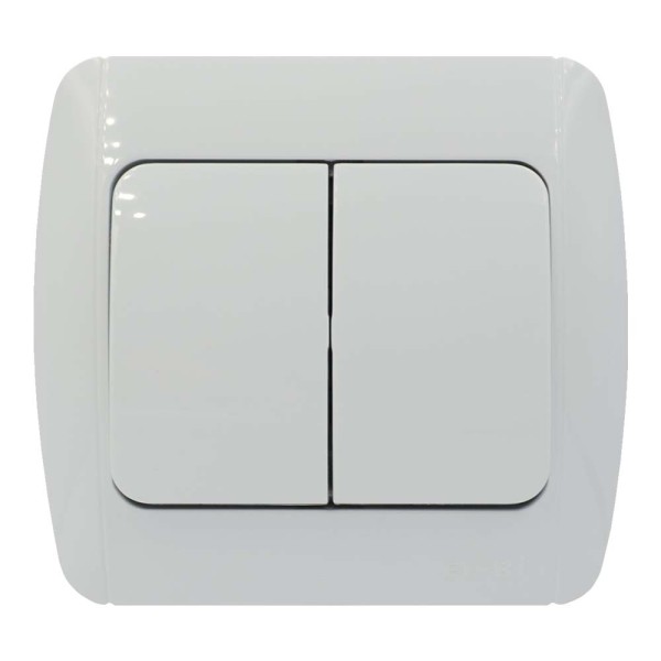 Выключатель ELBI ZIRVE Fixline белый 2кл ( 501-010201-202 )