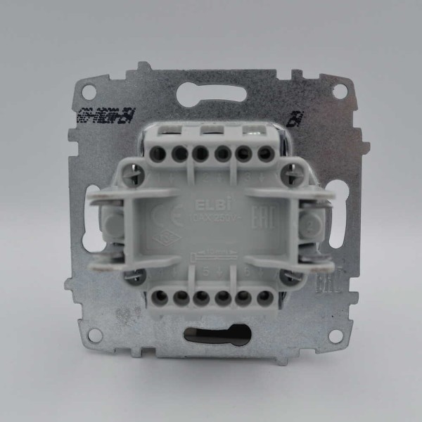 Выключатель ELBI ZIRVE Fixline белый 2кл ( 501-010201-202 ) - фото №2