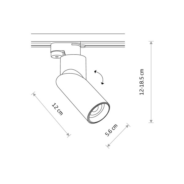 Трековий світильник Nowodvorski 7657 Profile India GU10 1x15W IP20 чорний - фото №4