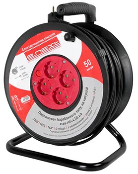 Подовжувач на котушці E.Next e.es.roll.4.50.z.b. 50м з з/к 3х1,5кв.мм (s042097)