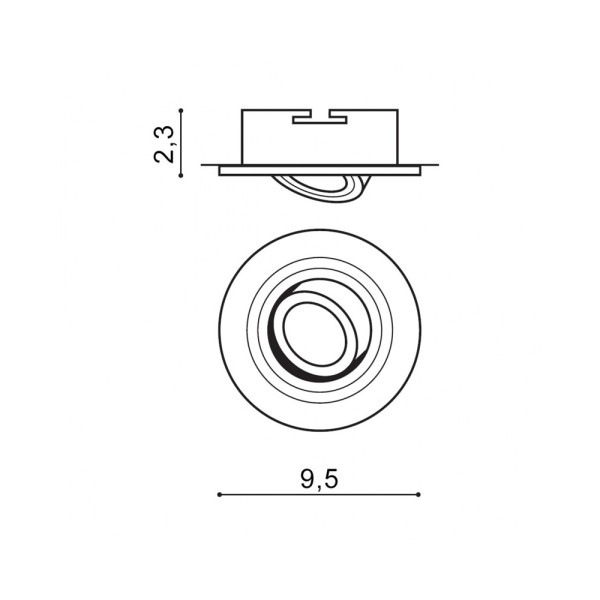 Точковий світильник Azzardo Caro R AZ5424 GU10 1x40W IP20 золотий - фото №1