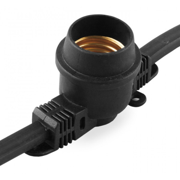 Черная светодиодная гирлянда Feron CL50-8 «Белт-лайт» (6493) 230В 5м для ламп с цоколем Е27 IP65 - фото №5