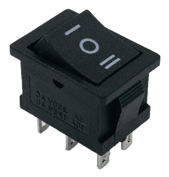 Перекидной переключатель TNSy KCD1-1-203 B/B черный (TNSy5500681)