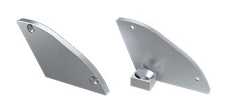 Заглушка Lumines для типа RETO без отверстия с опорой 30° правая серебро