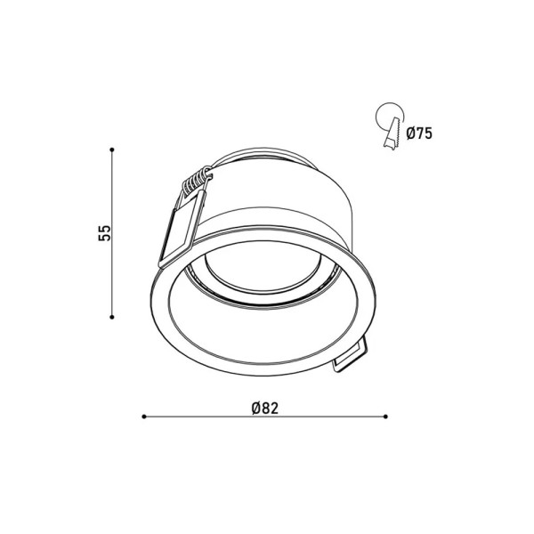 Точечный светильник Kloodi KD-Q040 LED 1x7W 4000K 560Lm IP20 Wh - фото №4