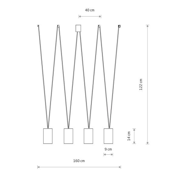 Подвесной светильник, люстра Nowodvorski 7814 More Tone GU10 4x10W IP20 черный - фото №1
