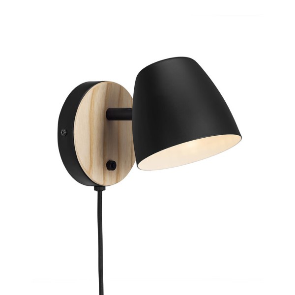 Бра, настінний світильник Nordlux 2112631003 Theo GU10 1x35W IP20 чорний