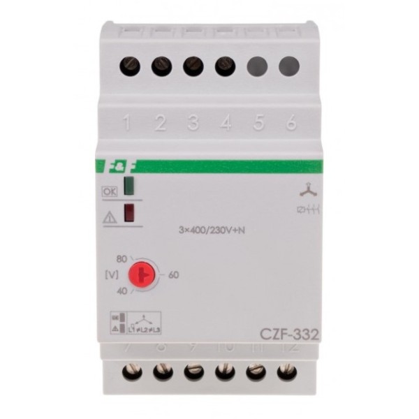 Датчик втрати фази F&F CZF-332 3х400В+N 10А - фото №1