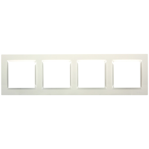 Рамка четверная горизонтальная Simon 10 белая