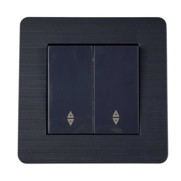 Вимикач Nilson Selene антрацит 2кл прохідний ( 23362509 )