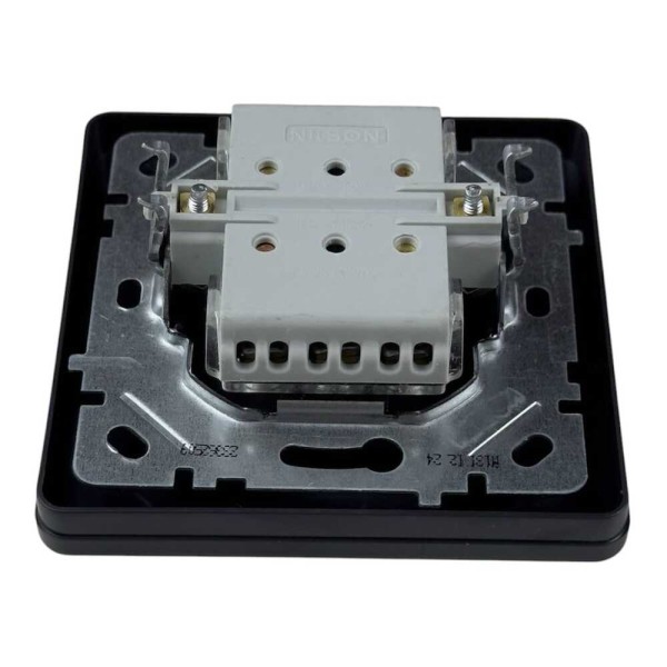 Вимикач Nilson Selene антрацит 2кл прохідний ( 23362509 ) - фото №1