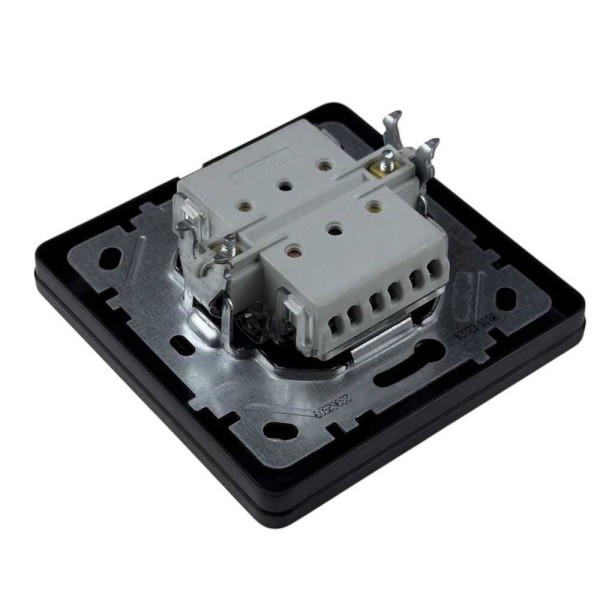 Вимикач Nilson Selene антрацит 2кл прохідний ( 23362509 ) - фото №2